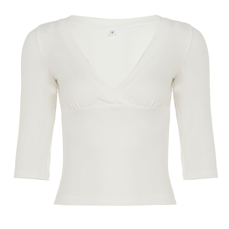 Fashionable versatile knit t-shirt