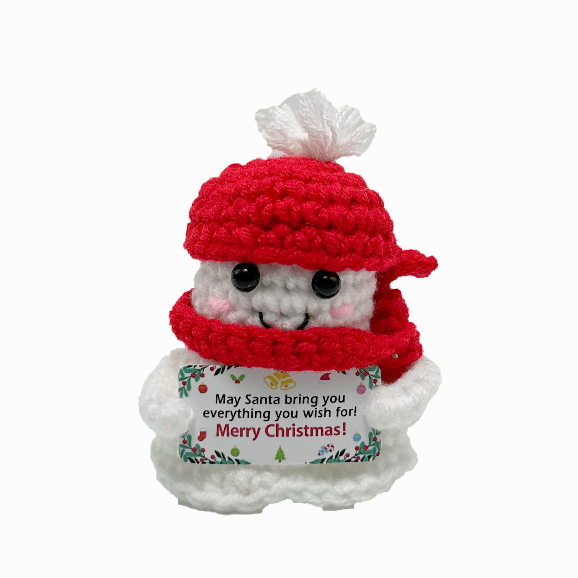 Fils tricotés Snowman et ornements du Père Noël
