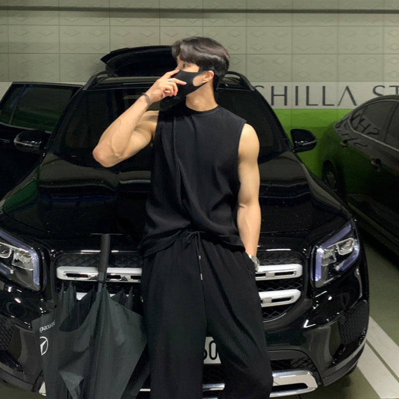 Sans manches T Shirt Vest pour hommes