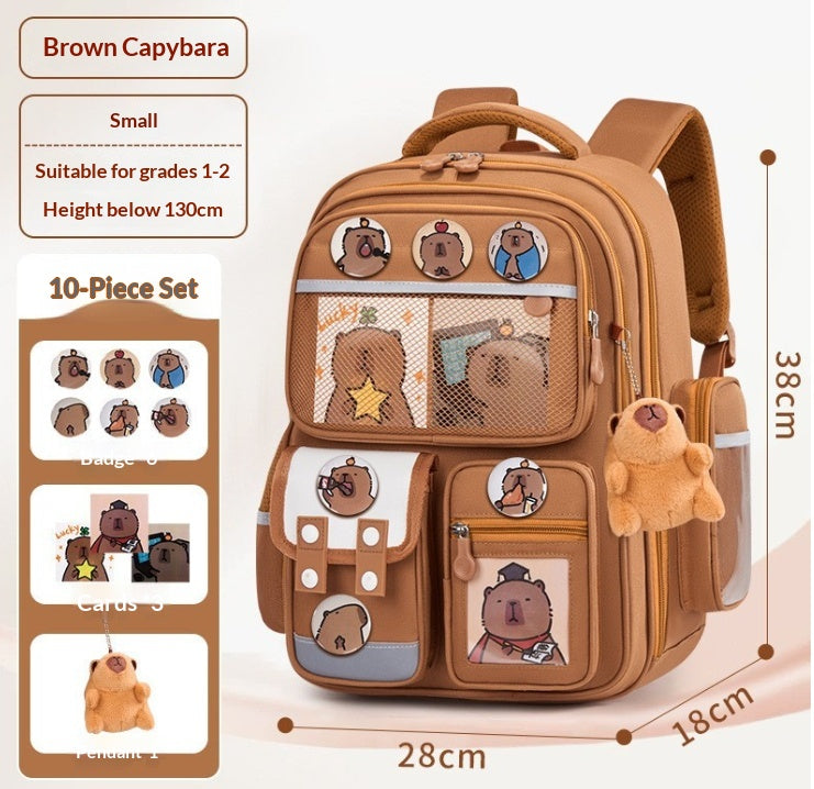 Cartoon Water Dolphin Kapabala Sac à dos de l'école primaire