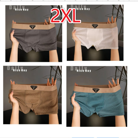 Sous-vêtements en soie de glace pour hommes Fashion Sport Boxer