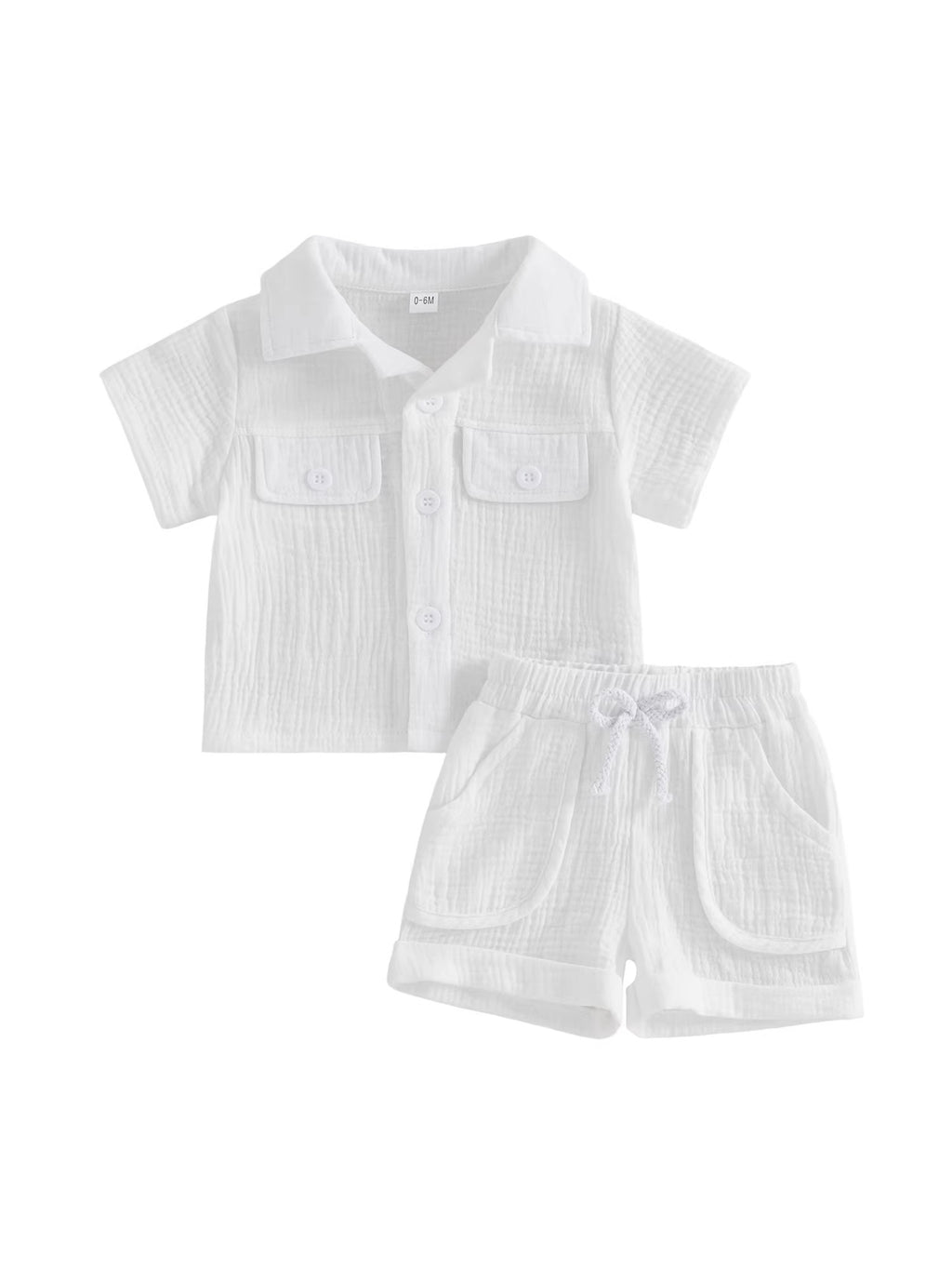 Shorts à manches courtes Set de lapel Ensemble de deux pièces