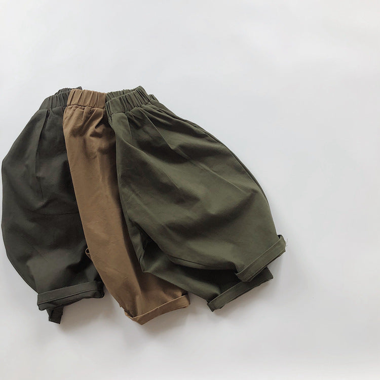Pantalons Casual Couleur Solide Casual Style Littéraire Casual