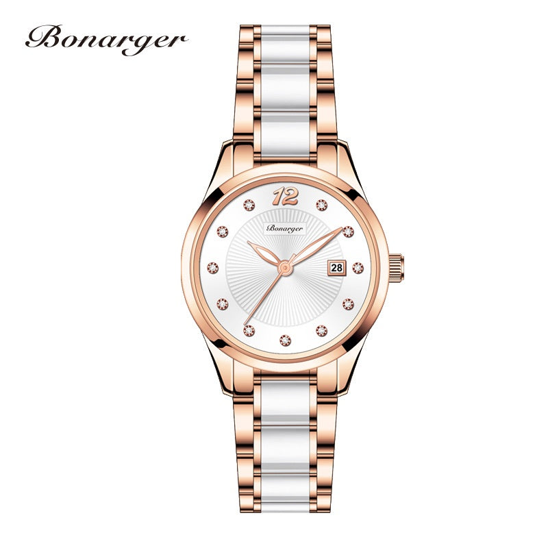 Meilleures ventes Femmes Montres Un élégant garde-temps en céramique résistant à l'eau avec un minimaliste De