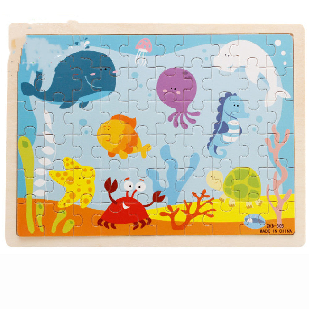 Enfants en bois Enfants Puzzle éducation précoce 60 pièces