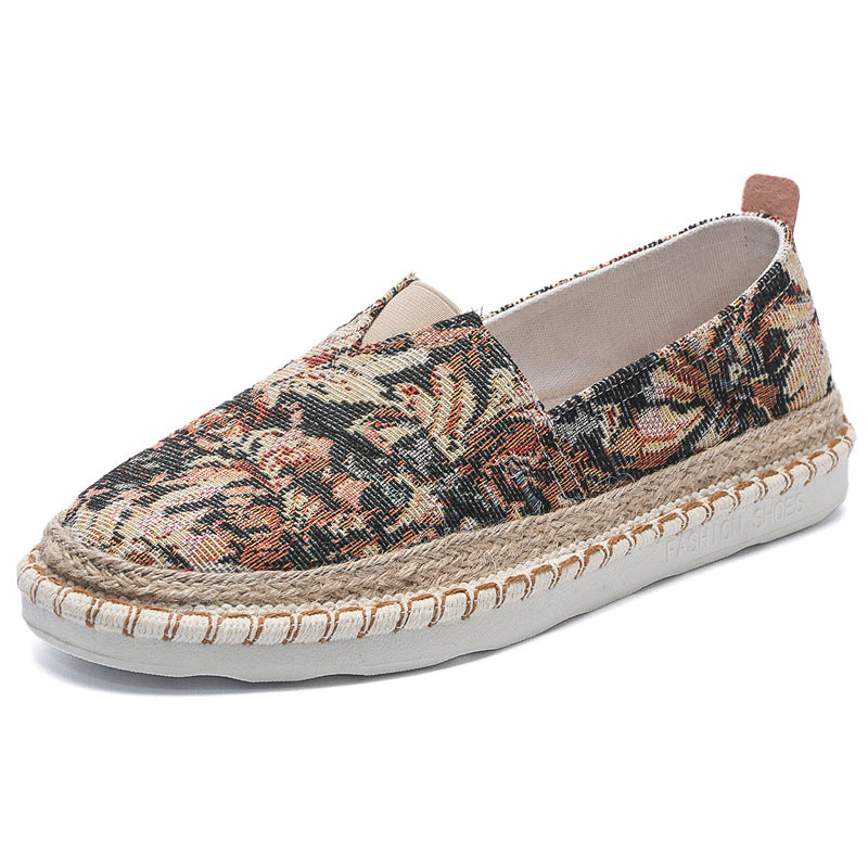 Chaussures Casual Fisherman brodées avec des motifs floraux