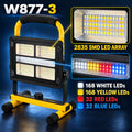 Affichage de batterie rechargeable alimenté par le solaire Type C LED Lampe d'inondation W877 3 Sécurité extérieure