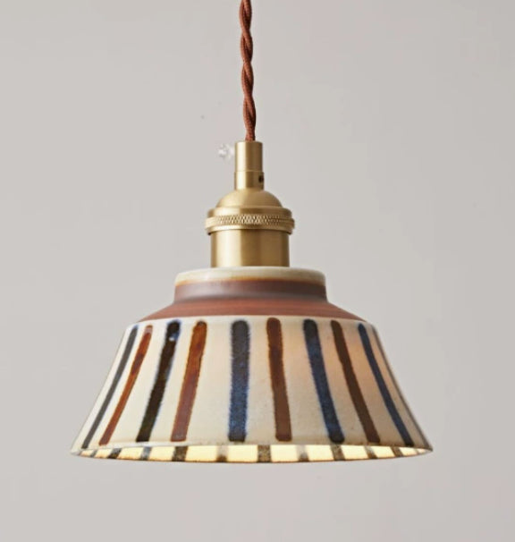 Chandelier LED en céramique de style japonais pour chambre baie fenêtre salle à manger Vintage céramique