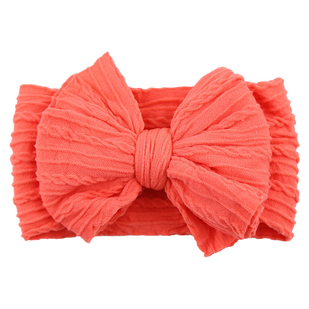 Bandes de tête de bébé faites à la main Soft Stretchy Nylon Bandes de cheveux avec arcs pour nouveau-né bébé T