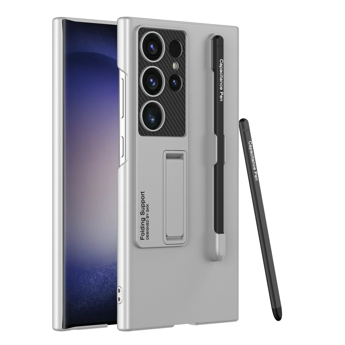 Stylo cas de téléphone à fente Matte Solid Couleur de protection dur Shell