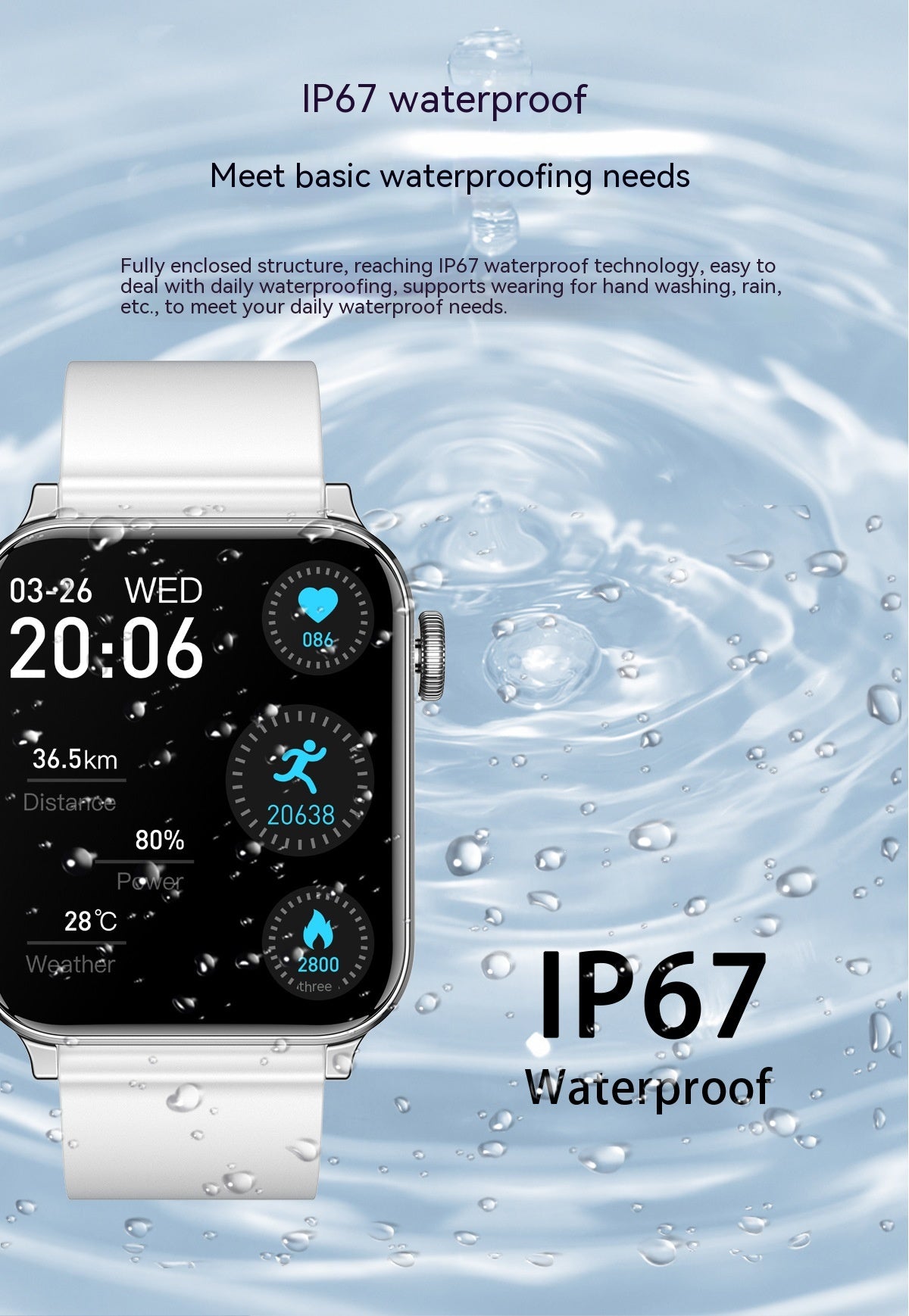 Smart Watch En temps réel Sleep Blood Pression Blood Oxygen Exercise Monitoring Watch Hommes Et