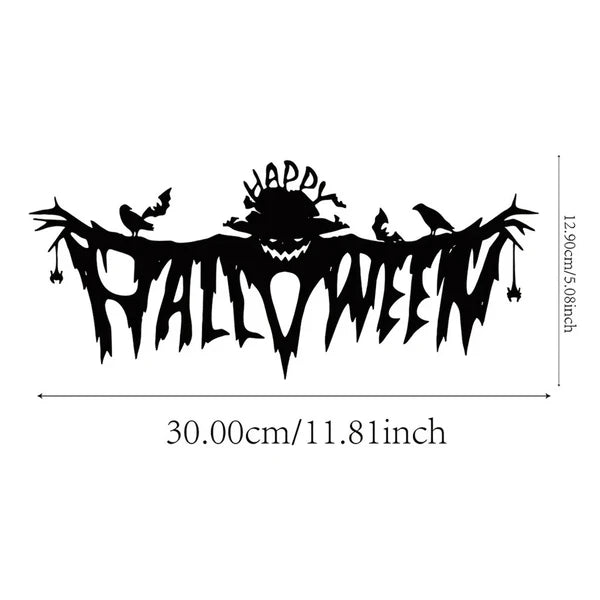 CIFbuy Gothic Halloween Metal Wall Art Decor pour salon chambre à coucher Spooky intérieur gothique
