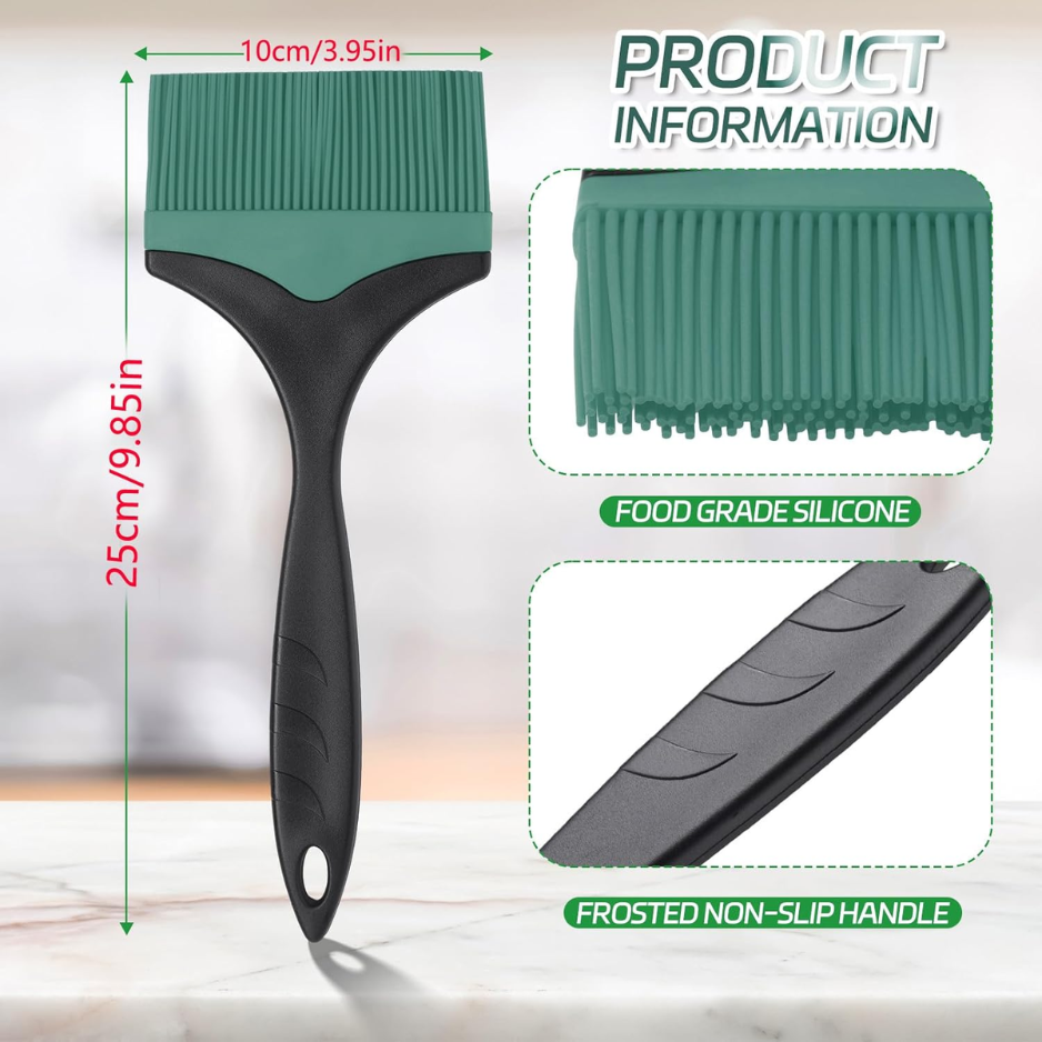 2-Pack Extra-Wide Silicone Grill Basting Brosses Vert 3.95 Huile résistant à la chaleur et sauce barbecue
