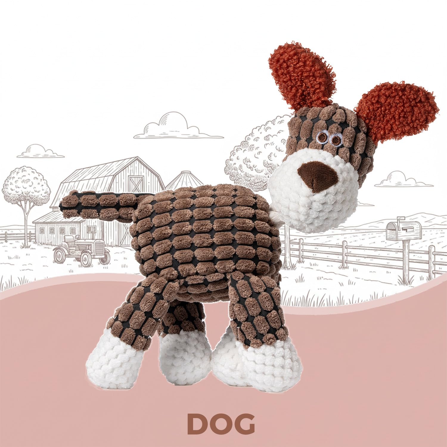 3 Pack de jouets de chien Squeaky