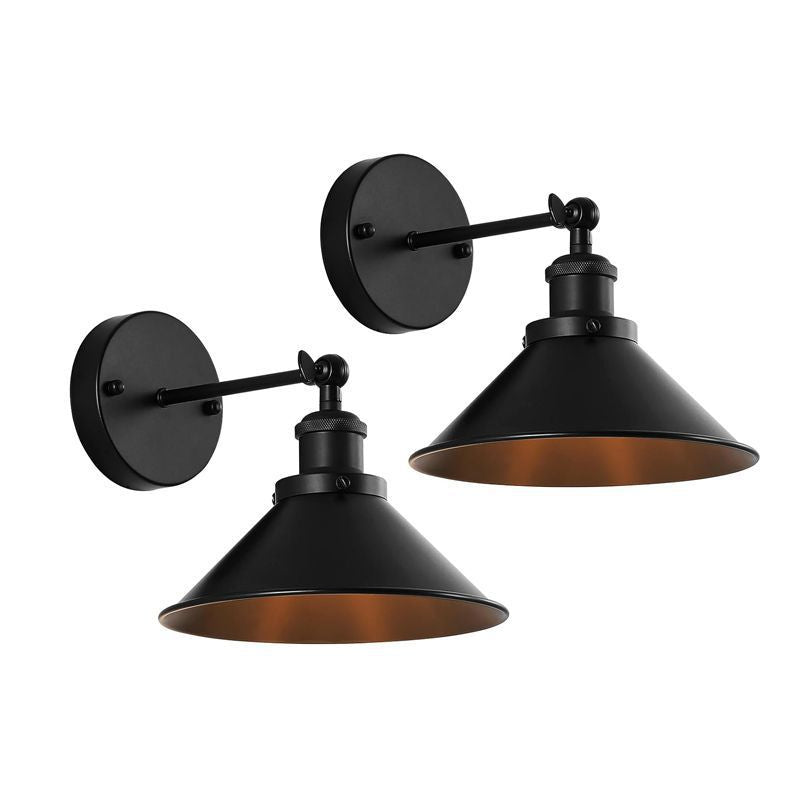 Black Vintage sans fil mur de fer Scence pour chambre côté hallway et couloir