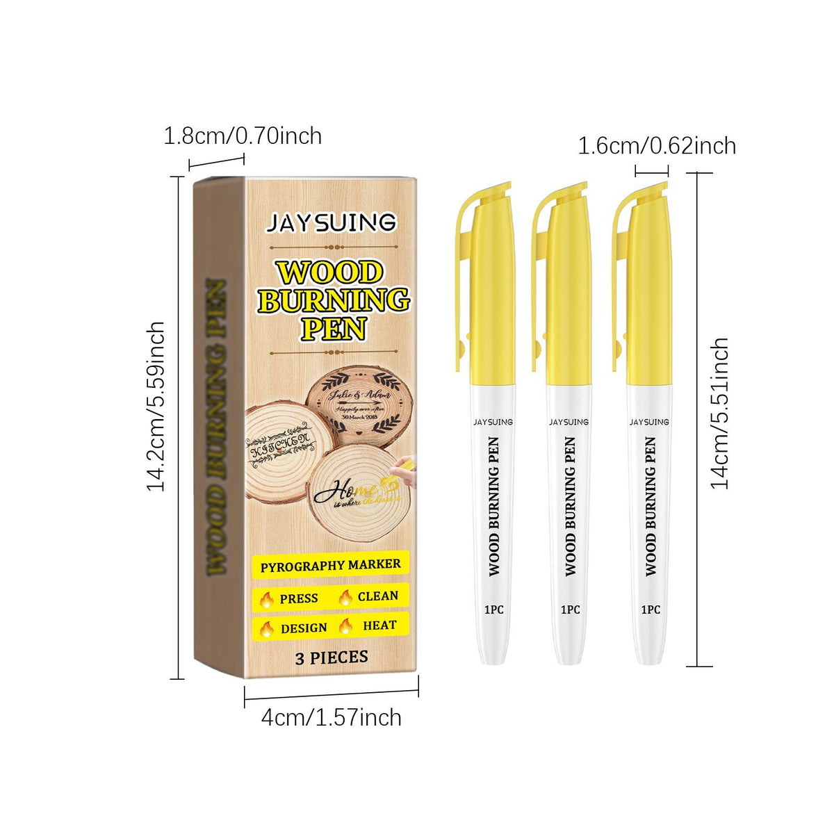 JAYSUING Wood Burning Craft Marker Set