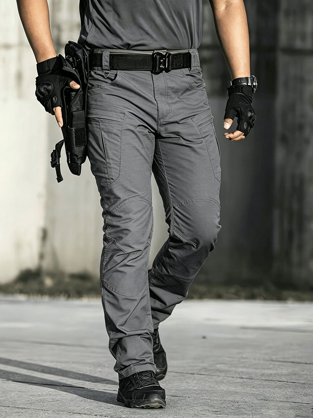 Homme d'été style américain Personnalisé Hip-hop de couleur unie Pantalons utilitaires