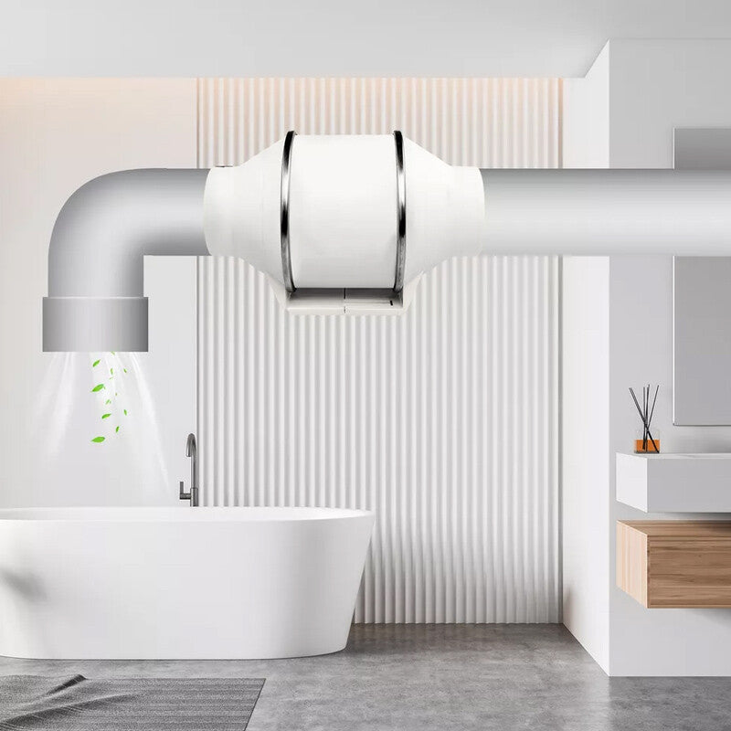 1o0mm 4Inch Diamètre en ligne Ventilateur de salle de bain douche plafond Loft Mount. Pas de télécommande