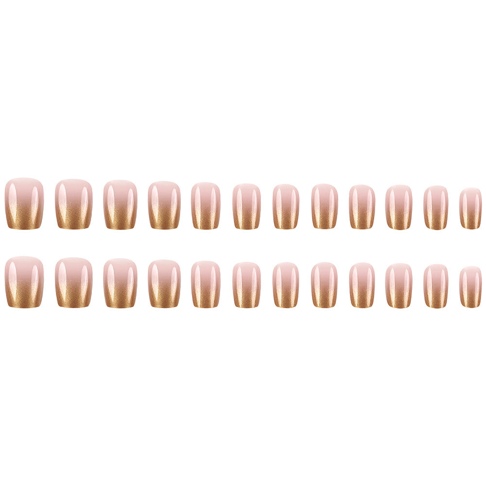 30 pièces de stickers à ongles acryliques gradués avec presse rectangulaire courte pour Nai simple