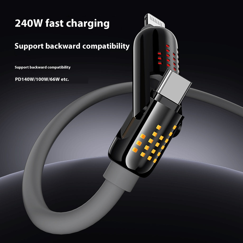 12m Longueur Super Soft Liquid Quatre en un pour Android Câble de données à charge rapide
