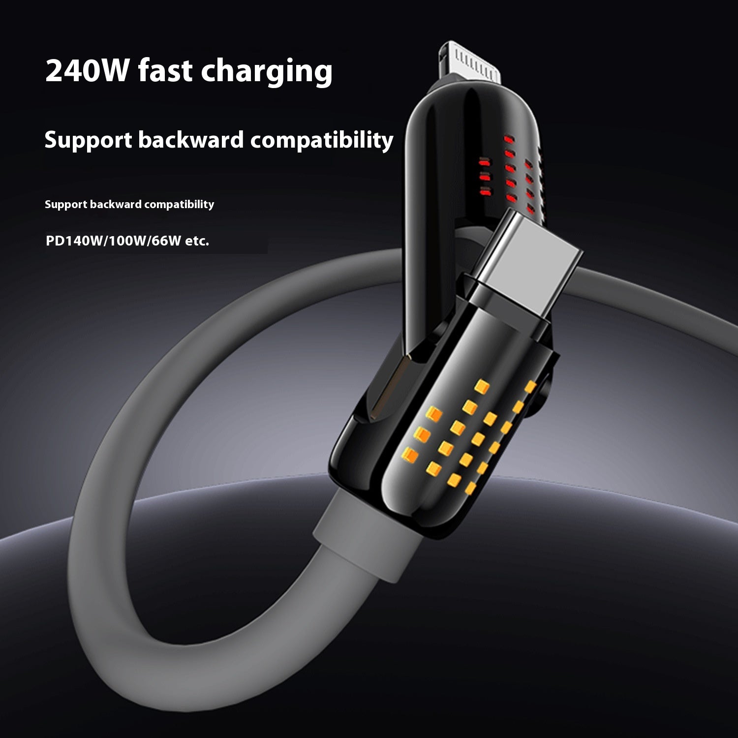 12m Longueur Super Soft Liquid Quatre en un pour Android Câble de données à charge rapide