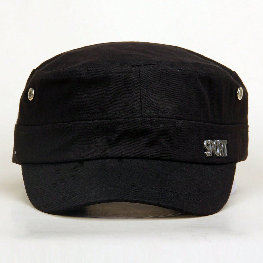 Casquette de baseball à boutons de fer pour hommes et femmes avec plateau plat
