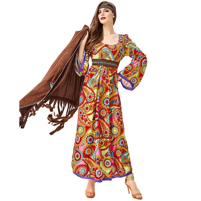 Vieille Déesse Tribal Primitive Disco Hippie