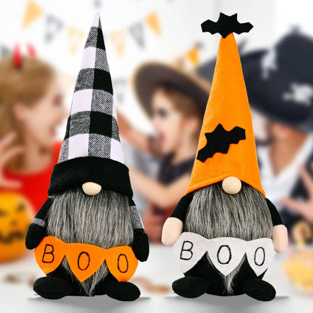 2 Pack Halloween Gnomes Plush Décor