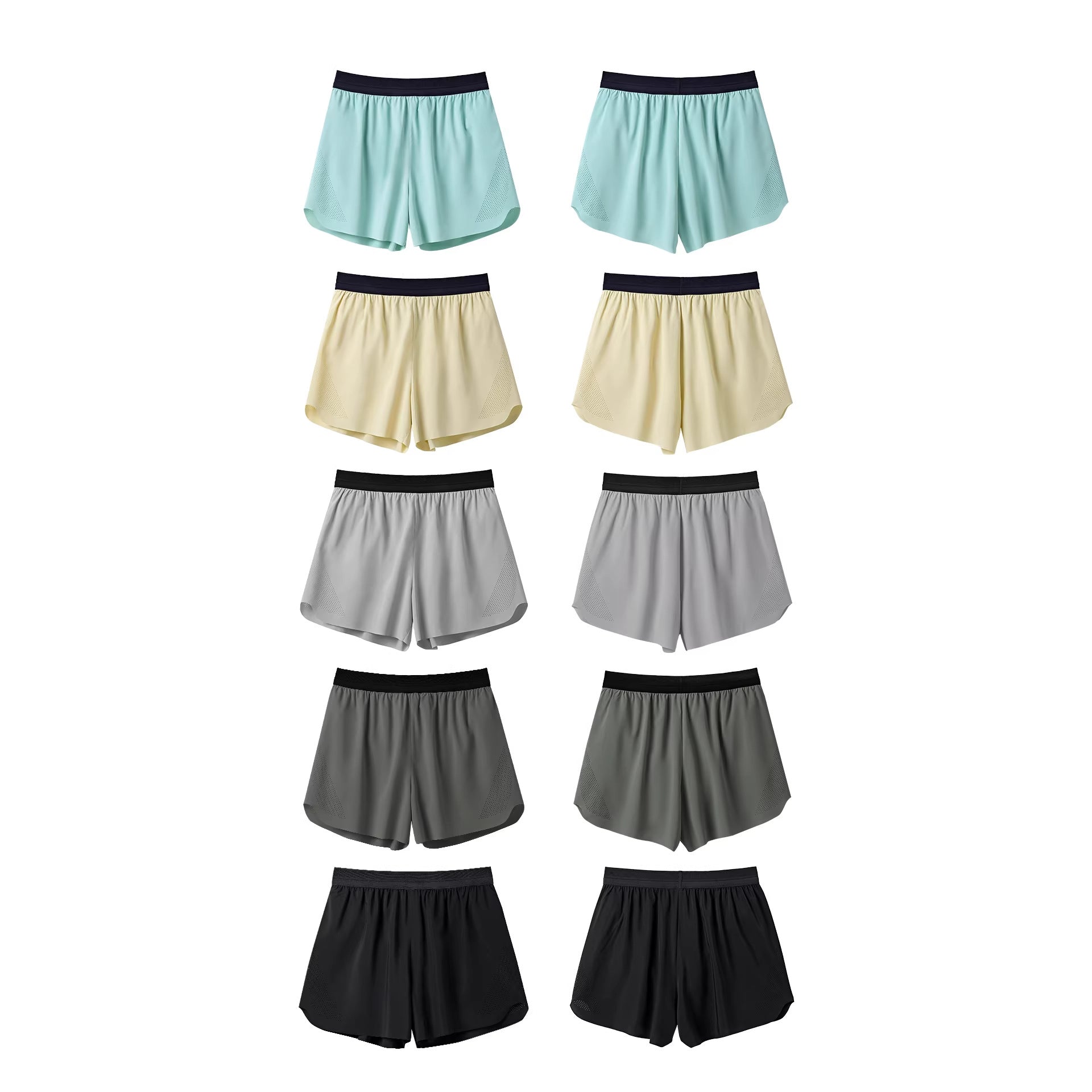 Short de course en deux pièces coupe laser Pantalon de fitness extérieur