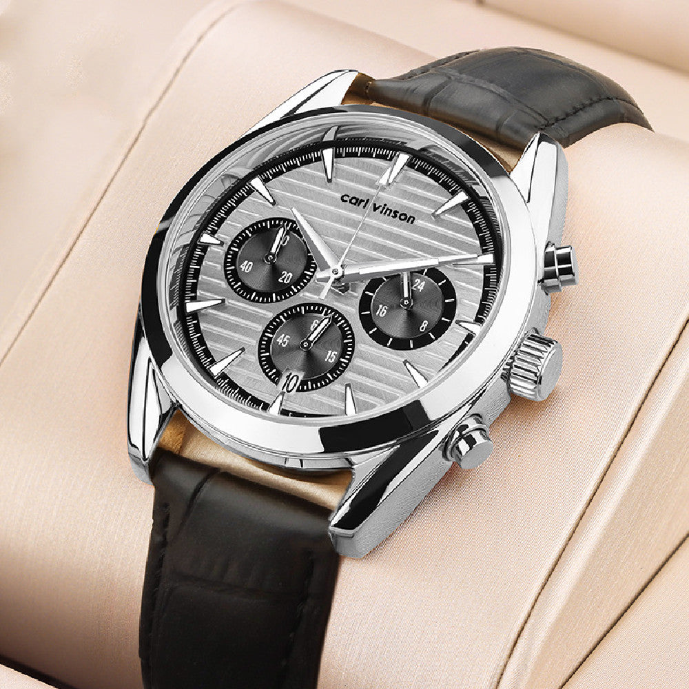 Montre à quartz lumineux étanche pour hommes