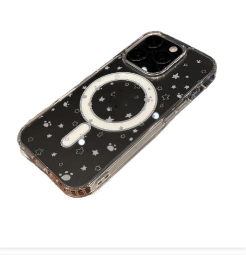 Coque de téléphone avec attache magnétique Gray Star Cat