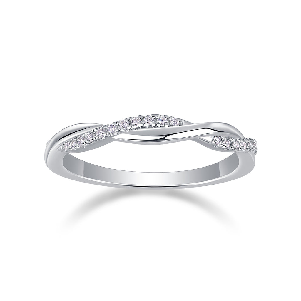 S925 Argent 1.9g Anneau en mousse de platine