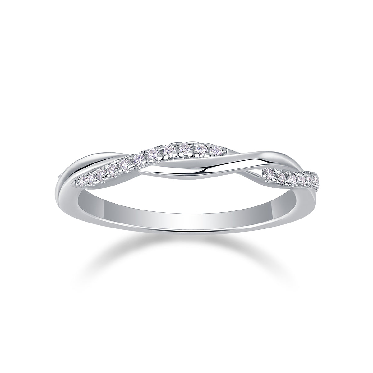 S925 Argent 1.9g Anneau en mousse de platine