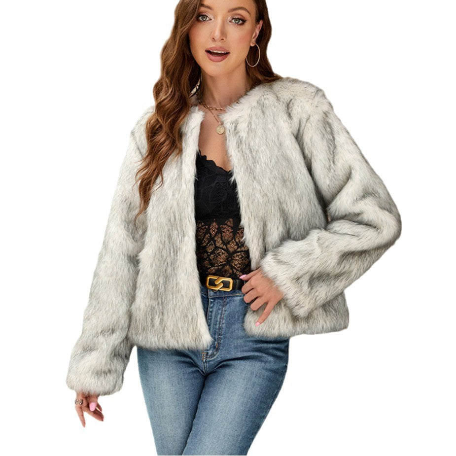 Manteau de fourrure pour femmes courtes
