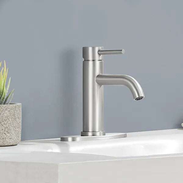 Robinet de toilette à poignée unique Robinet de lavoir en acier inoxydable Trou unique-T10