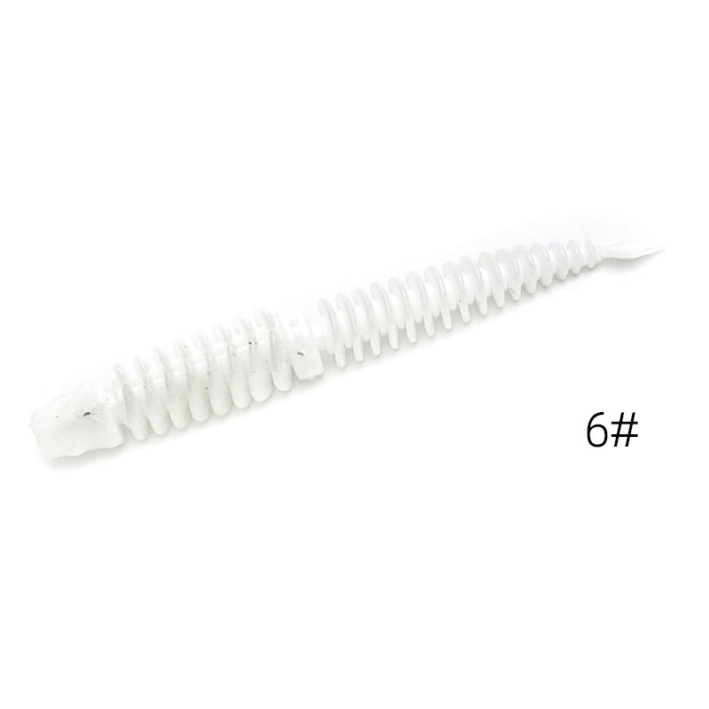 L'eau flottante statique Inverser l'aiguille filetée Tail Soft Bait Full Body Spoiler Soft Worm Bai
