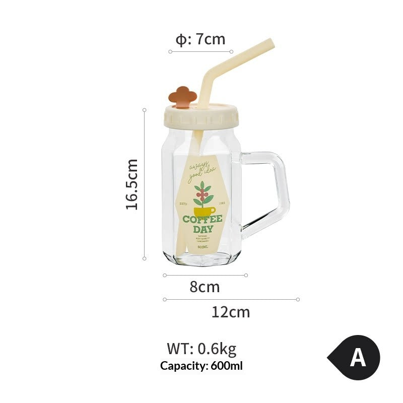 Bouteille d'eau en verre de haute apparence Grande capacité pour le bureau