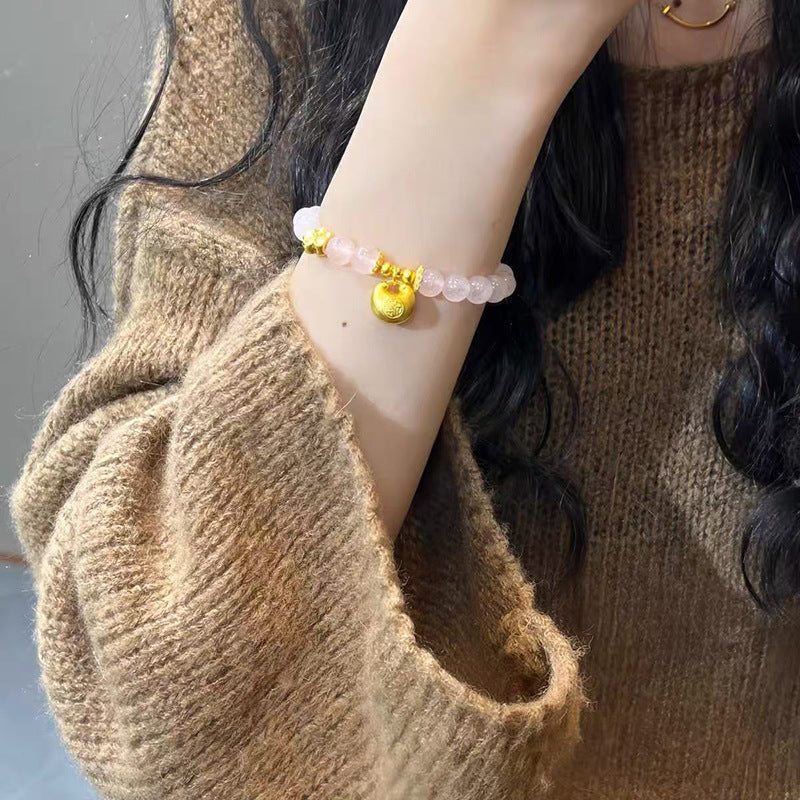 Printemps et été cristal Bracelet Niche Design Gris clair de lune violet Asai Améthyste Bracel