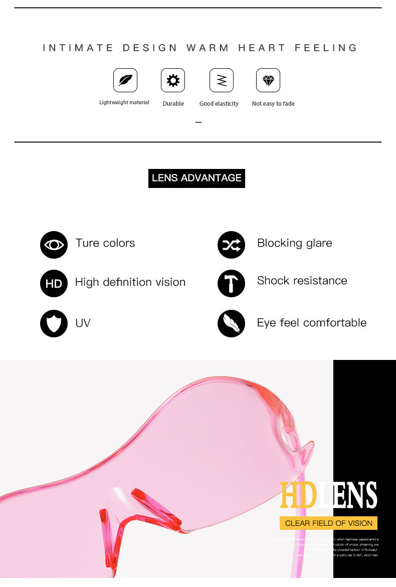 Technologie Sens Futur Style Y2g Lunettes de soleil Rimless Homme et femme