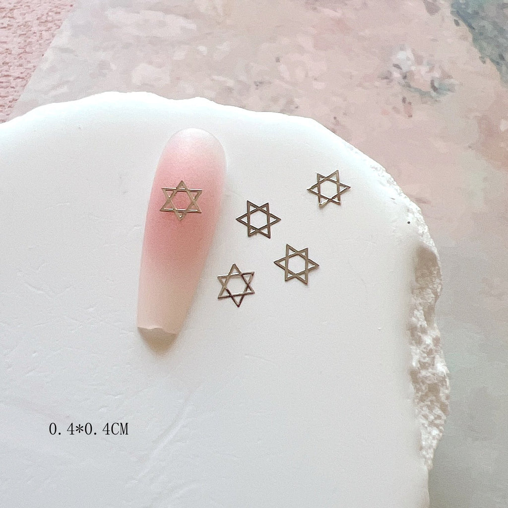 Flakes en métal d'art d'étoile d'or et d'argent