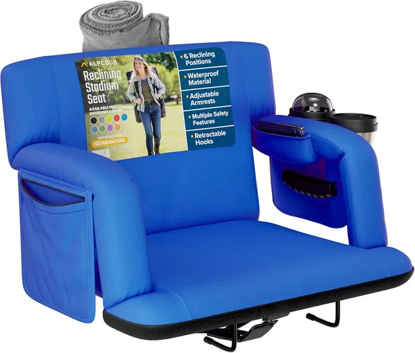 Alpcour Premium Siège de stade inclinable pour les bleachers avec support arrière