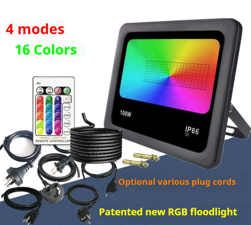 Colorful Remote Control Couleur Change Light Floodlight Outdoor Color Projection Lig