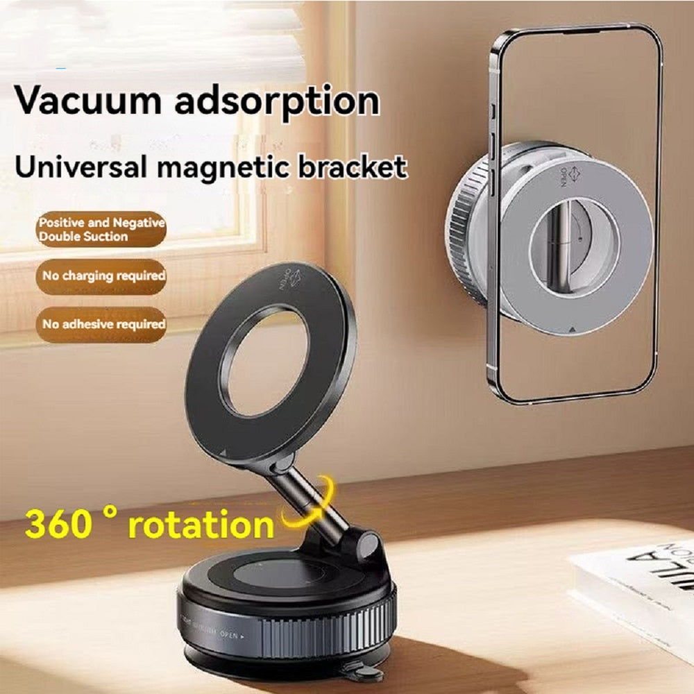 Magnetic Phone Holder with Foldable Suction Cup Adjustable Magnetic Car Mount S