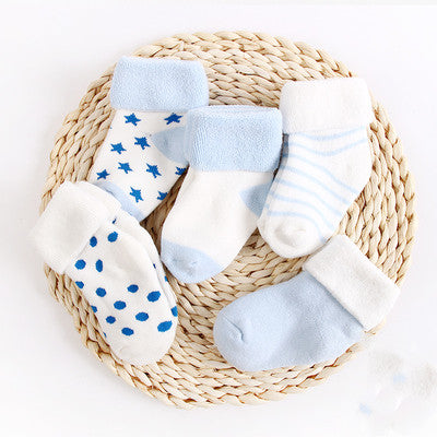 Chaussettes d'automne et d'hiver en coton pur épaissies pour enfants
