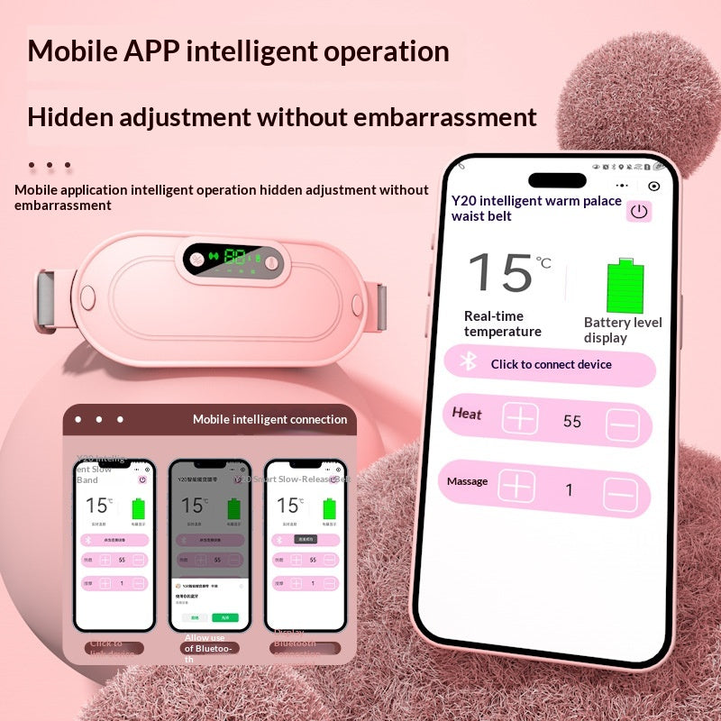 Smart App-Commandé Massage de chauffage Belly-Warming et ceinture de réchauffement de l'utérus