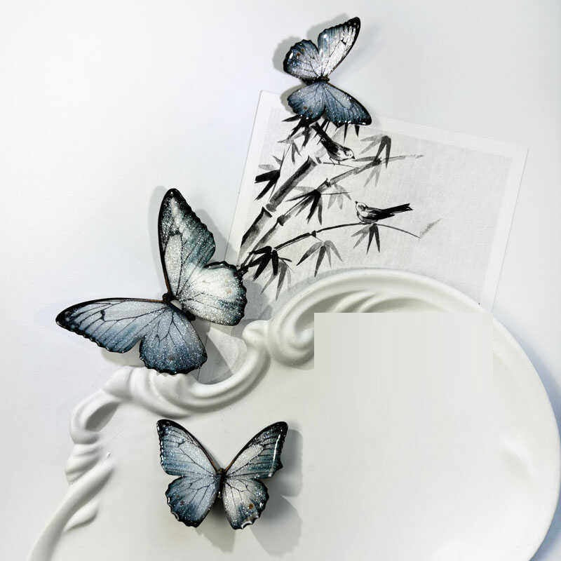 Minimalist encre lavage style papillon cheveux clip