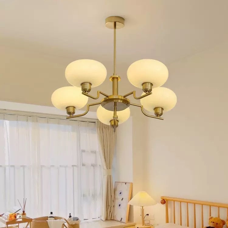 Lampe pendentif anti-poussière Bauhaus Persimmon Vintage tout-cuivre