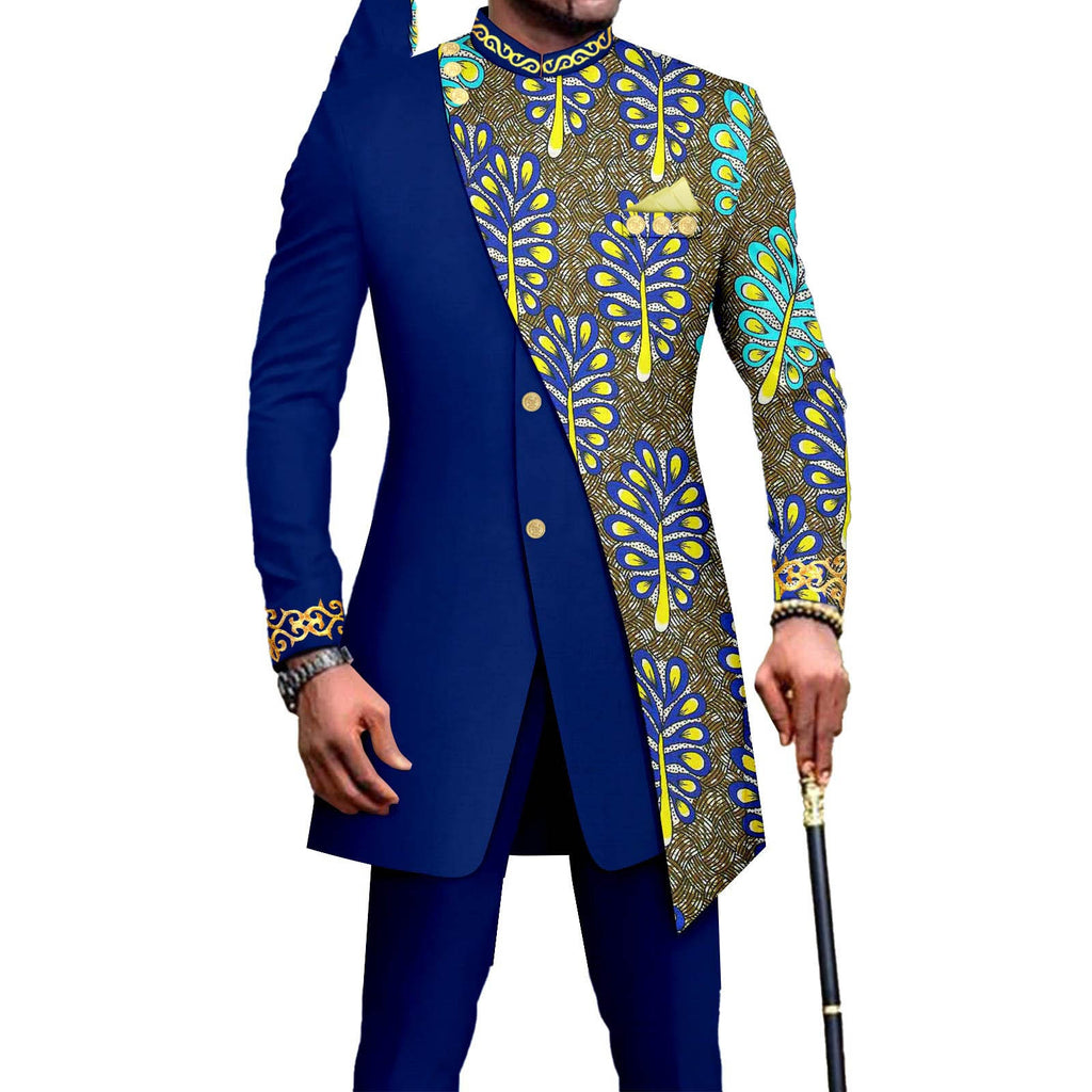 Costume deux pièces pour hommes africains Slim L