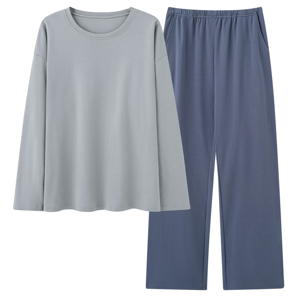 Ensemble pyjama en coton 100 hommes avec top à manches longues et pantalons longs