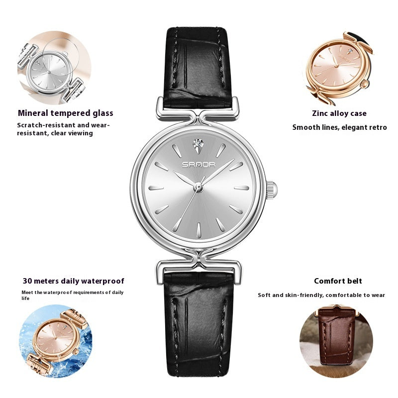 Montre en mailles rétro pour femmes